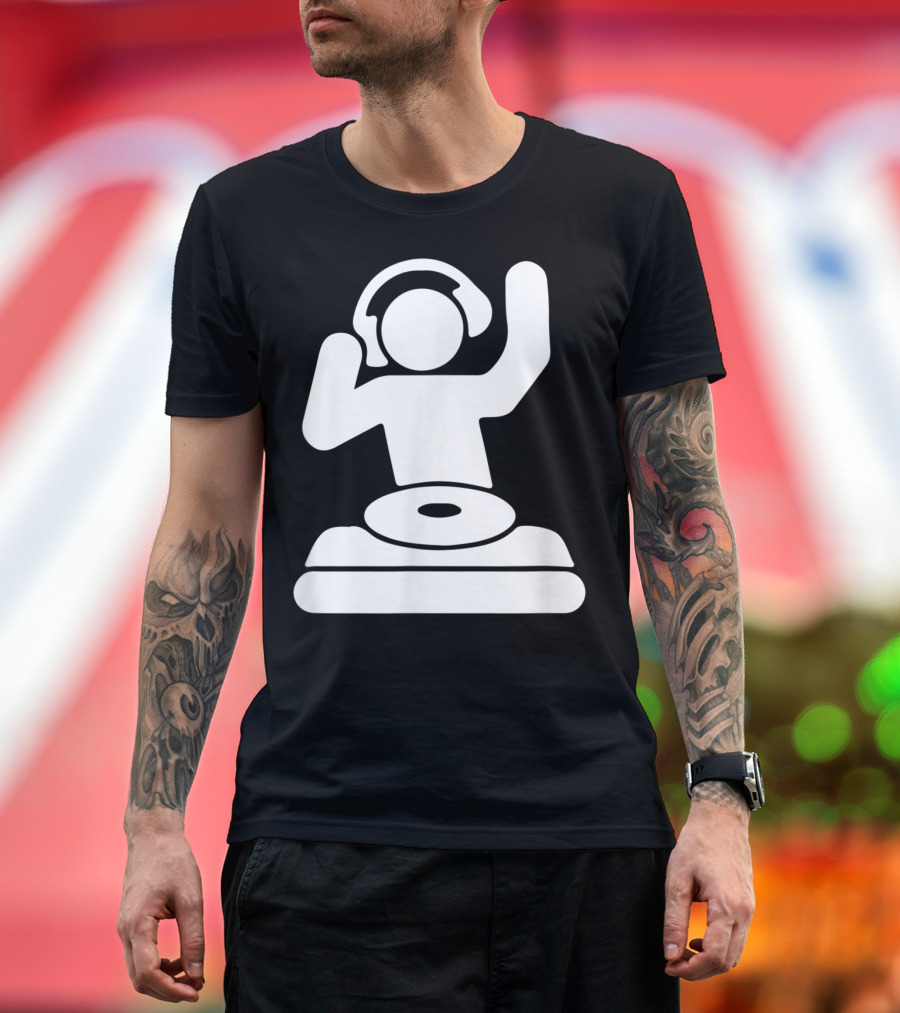 Dj Vinyl Turntable Music Mixer Headphones T-Shirt