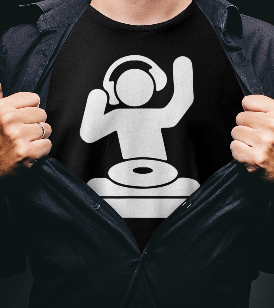 Dj Vinyl Turntable Music Mixer Headphones T-Shirt