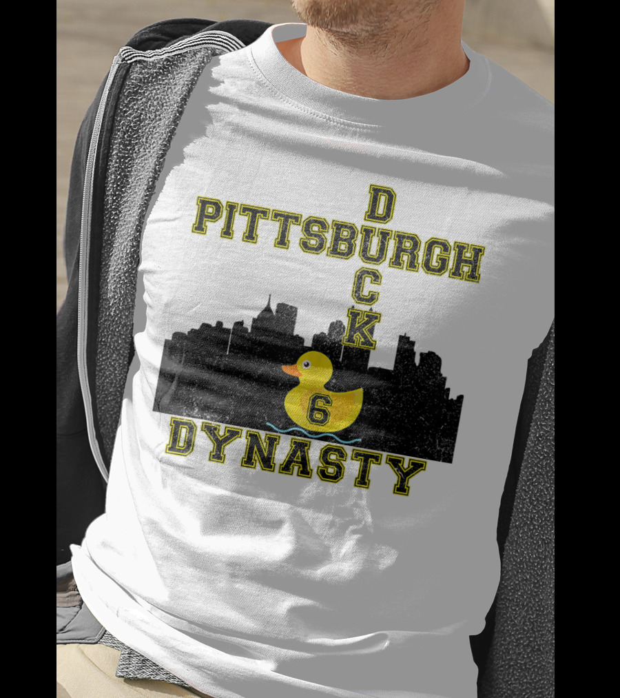 Pittsburgh Duck 6 Dynasty Football Skyline T-Shirt
