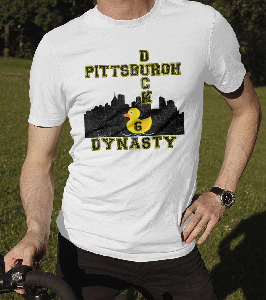 Pittsburgh Duck 6 Dynasty Football Skyline T-Shirt