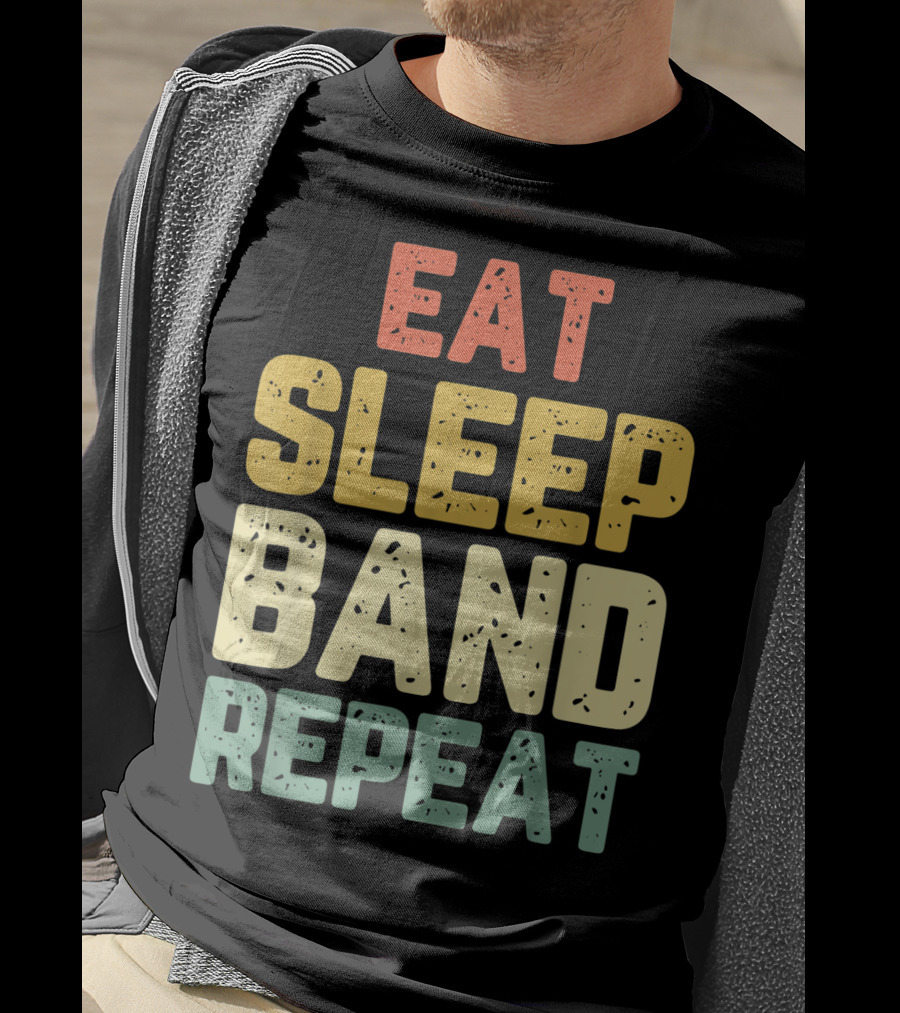 Eat Sleep Band Repeat Marching Funny Director T-Shirt