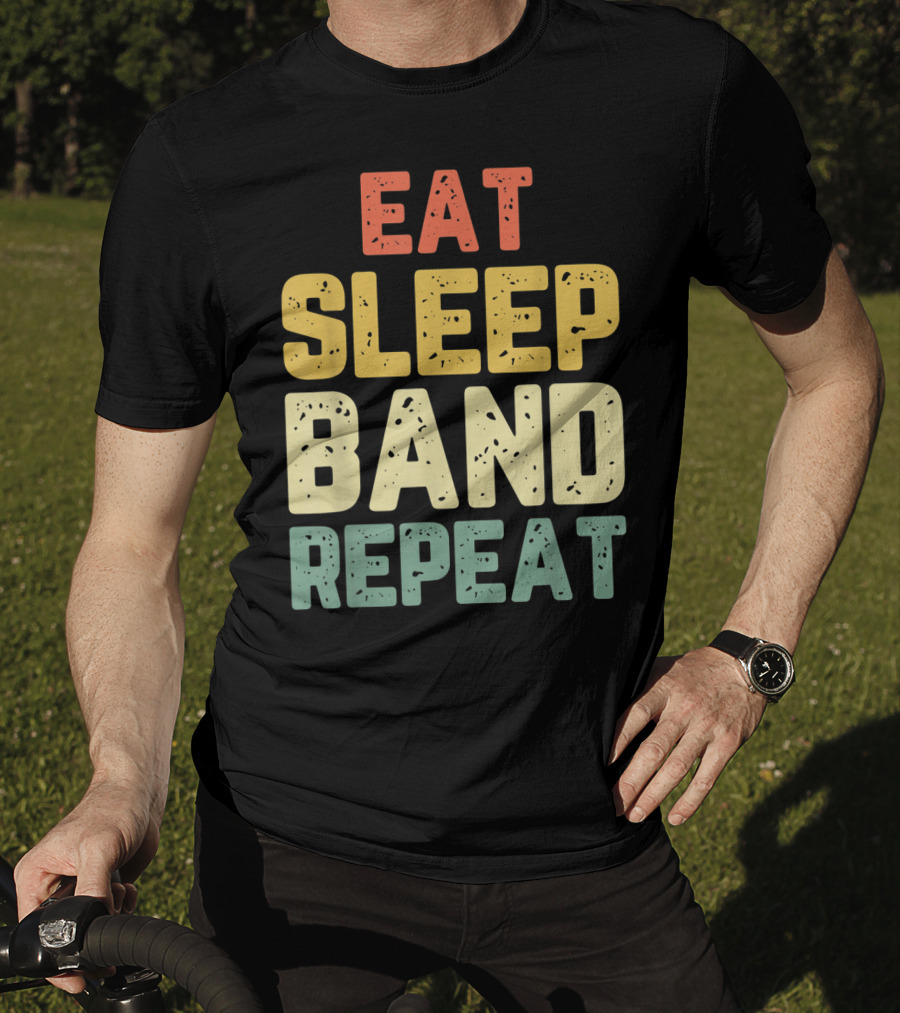 Eat Sleep Band Repeat Marching Funny Director T-Shirt
