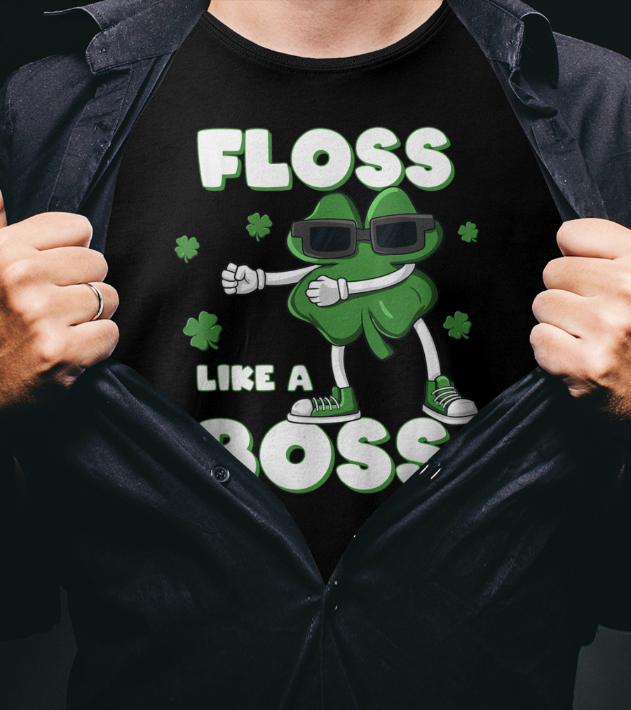 Floss Like A Boss Shamrock Shades Dance T-Shirt