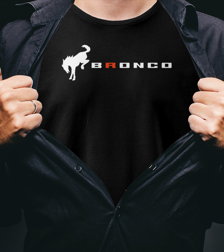 Bronco Logo With Bucking Horse T-Shirt