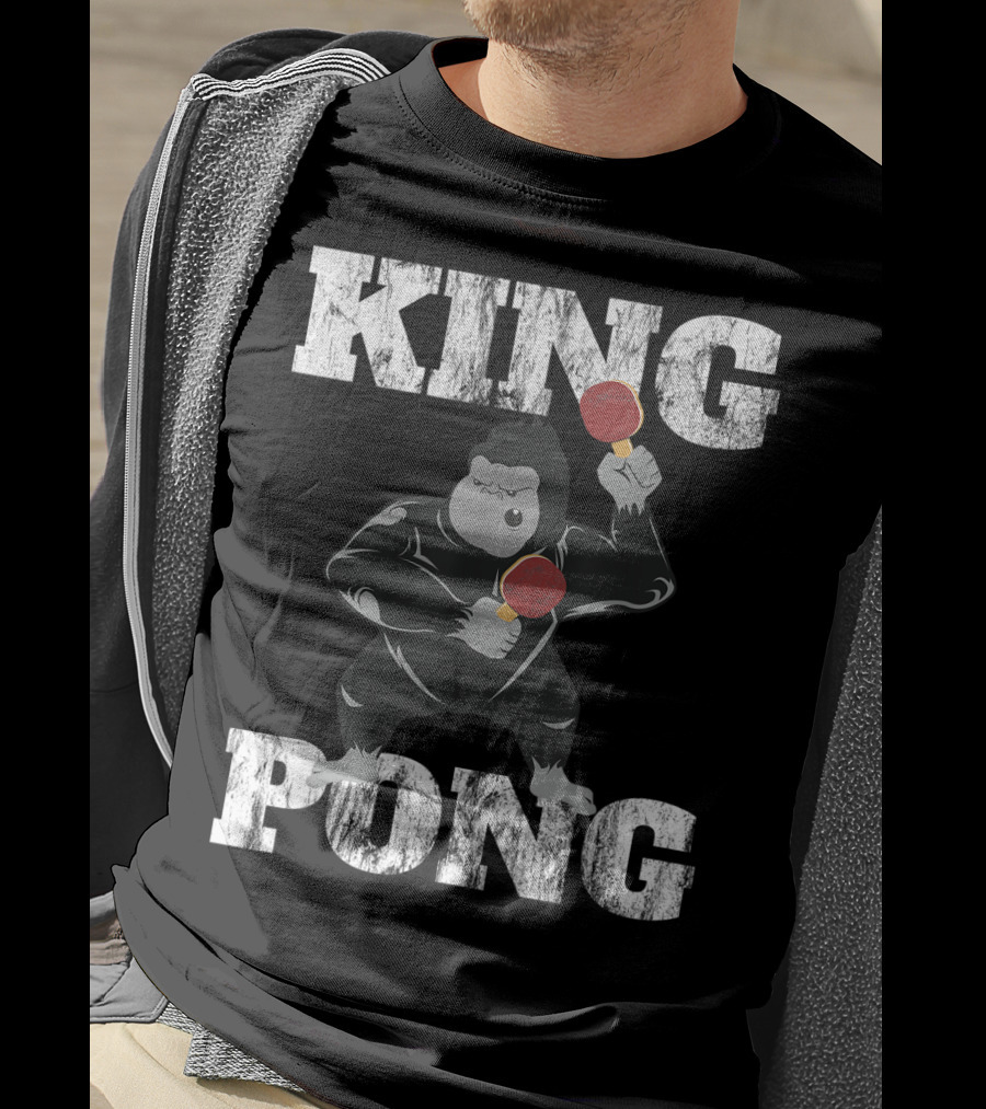 King Pong Funny Vintage Table Tennis Ping Pong T-Shirt