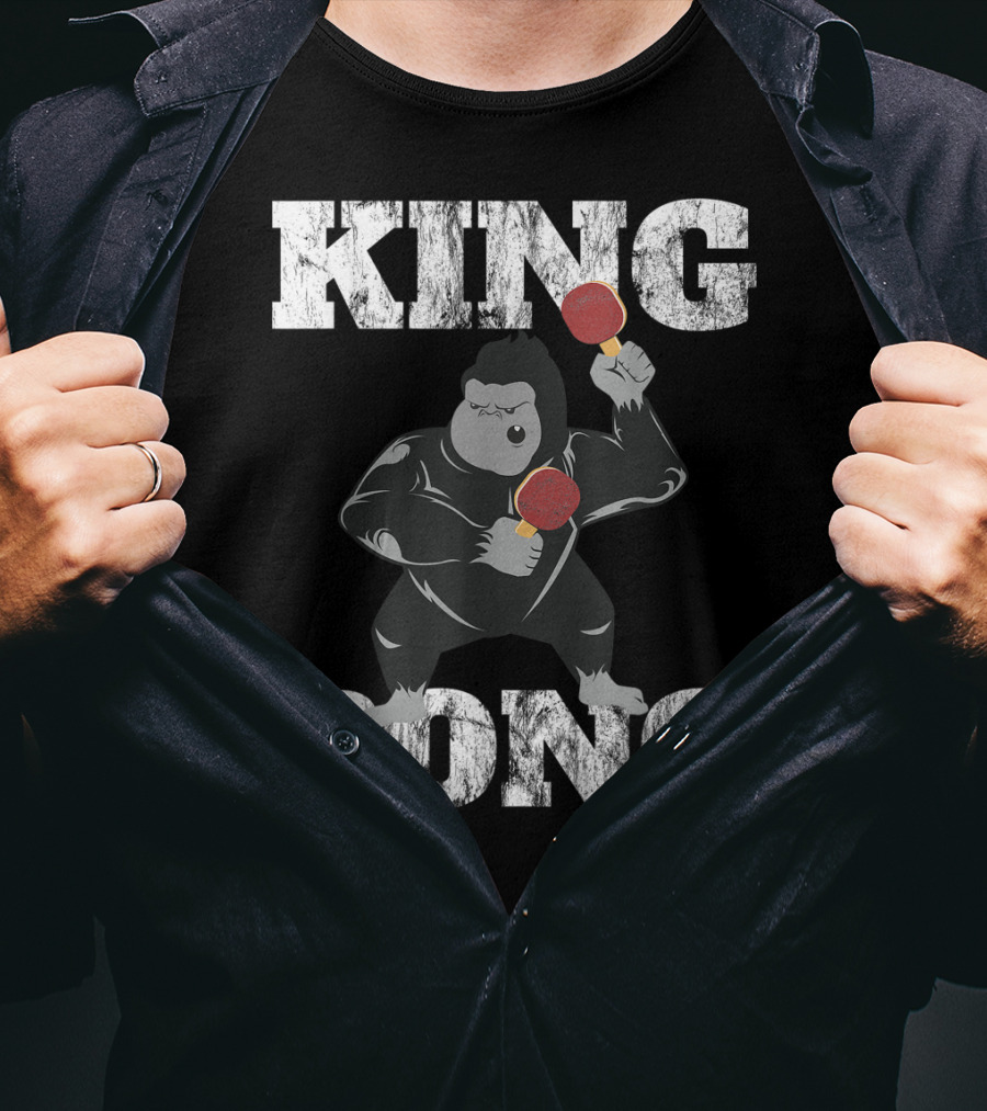 King Pong Funny Vintage Table Tennis Ping Pong T-Shirt