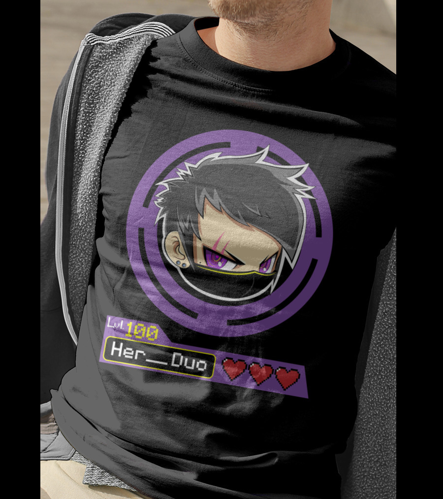 Lvl 100 Her Duo Gamer Couple T-Shirt