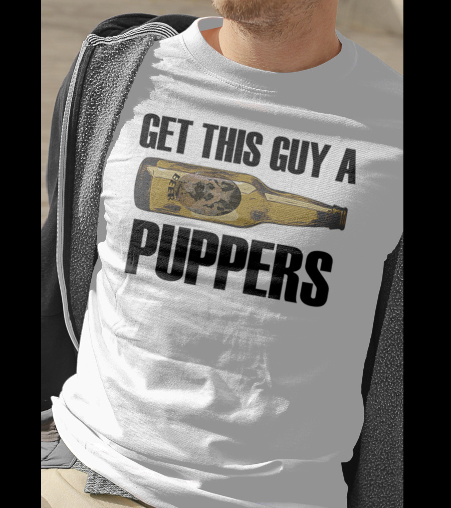 Get This Guy A Puppers Beer Bottle Iconic T-Shirt
