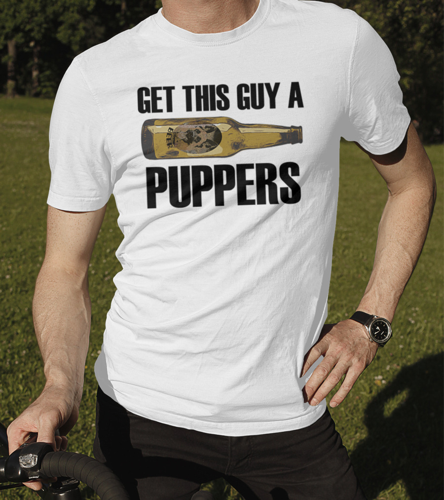 Get This Guy A Puppers Beer Bottle Iconic T-Shirt