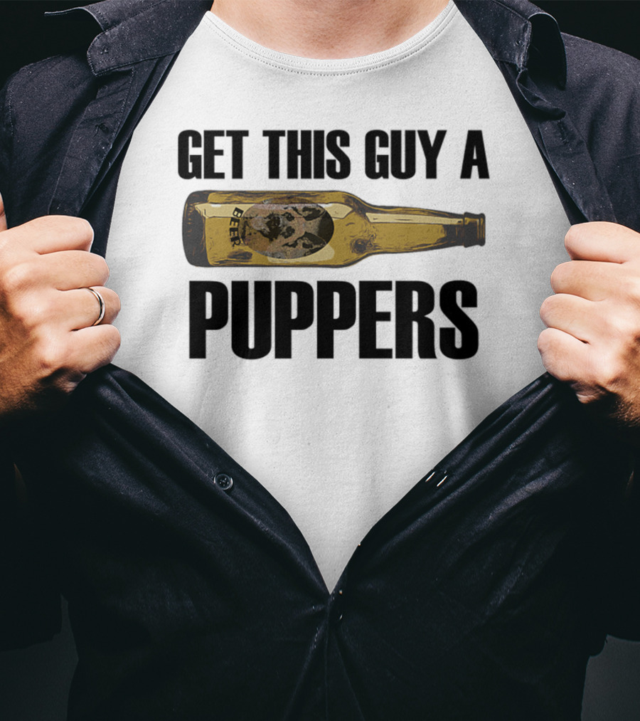 Get This Guy A Puppers Beer Bottle Iconic T-Shirt