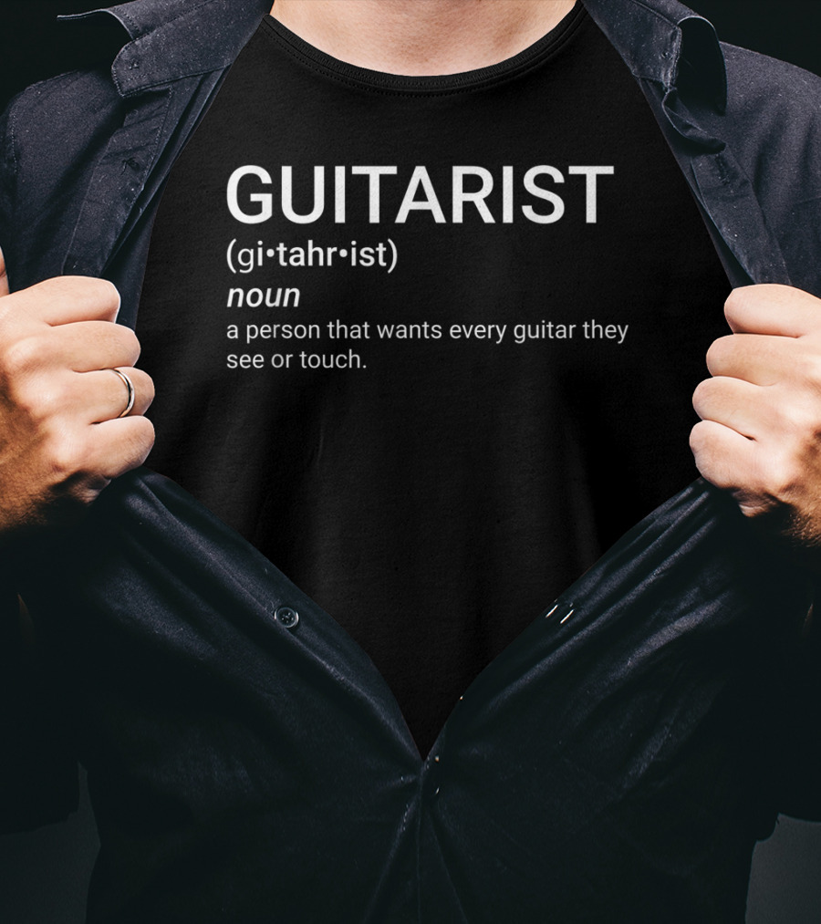 Guitarist Definition Funny Gift For Guitar Player Music Lover T-Shirt