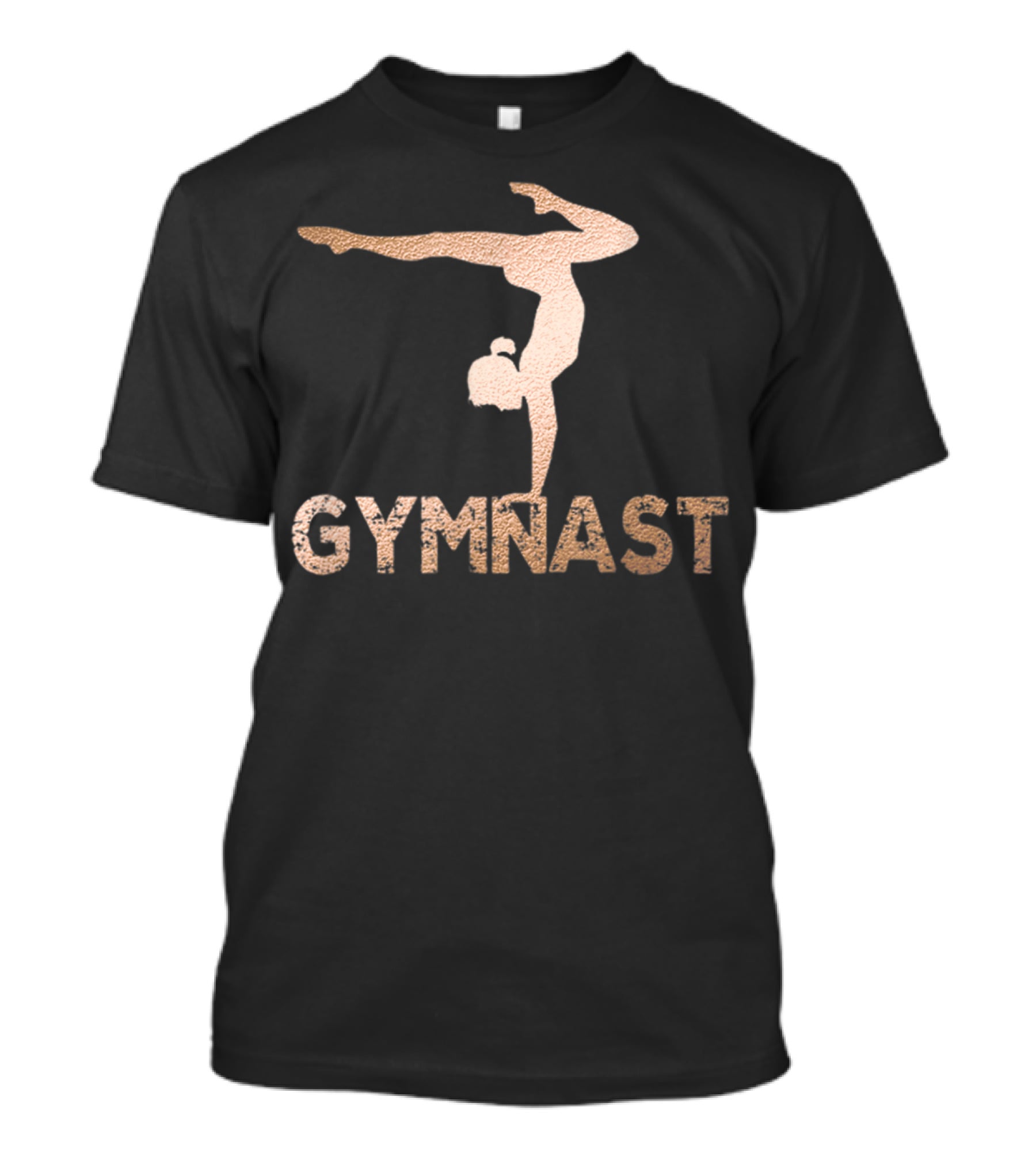 Gymnastics Women Girls Rose Gold Handstand Pose T-Shirt