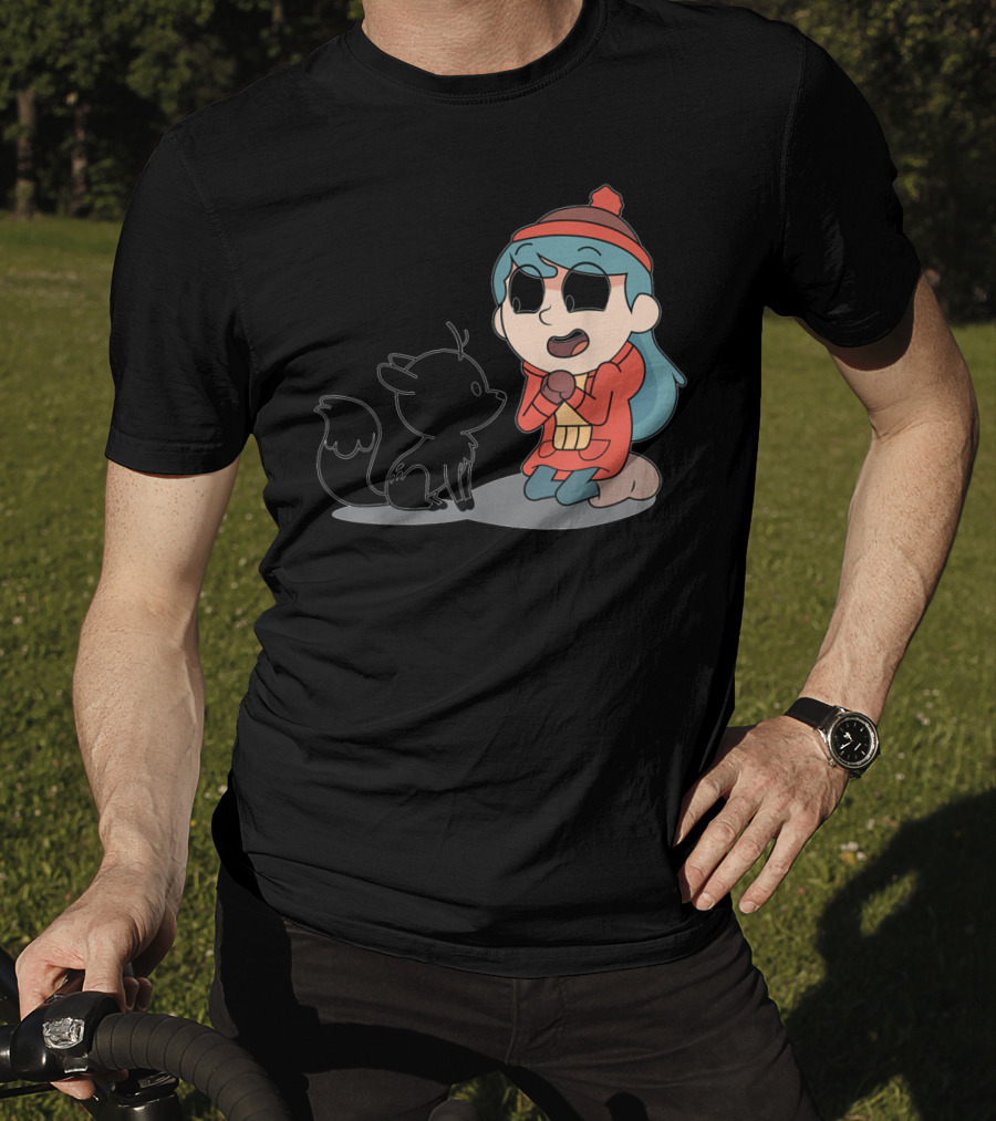 Hilda And Twig Sitting Joyfully In Winter Wear T-Shirt