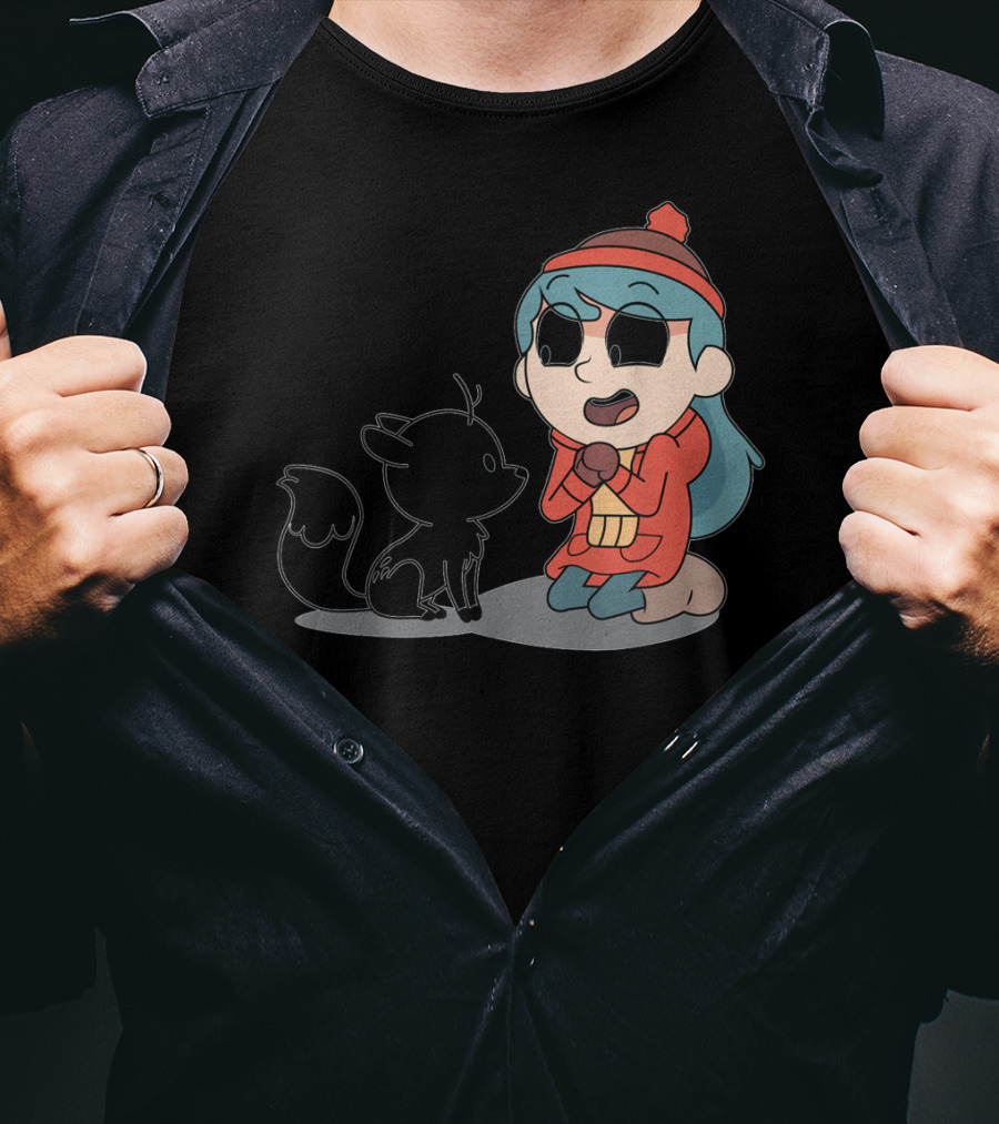 Hilda And Twig Sitting Joyfully In Winter Wear T-Shirt