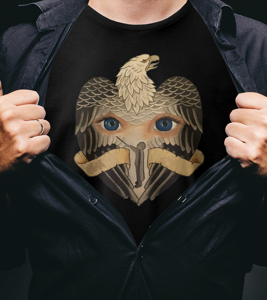 Eagle Heart With Eyes Magician Man T-Shirt