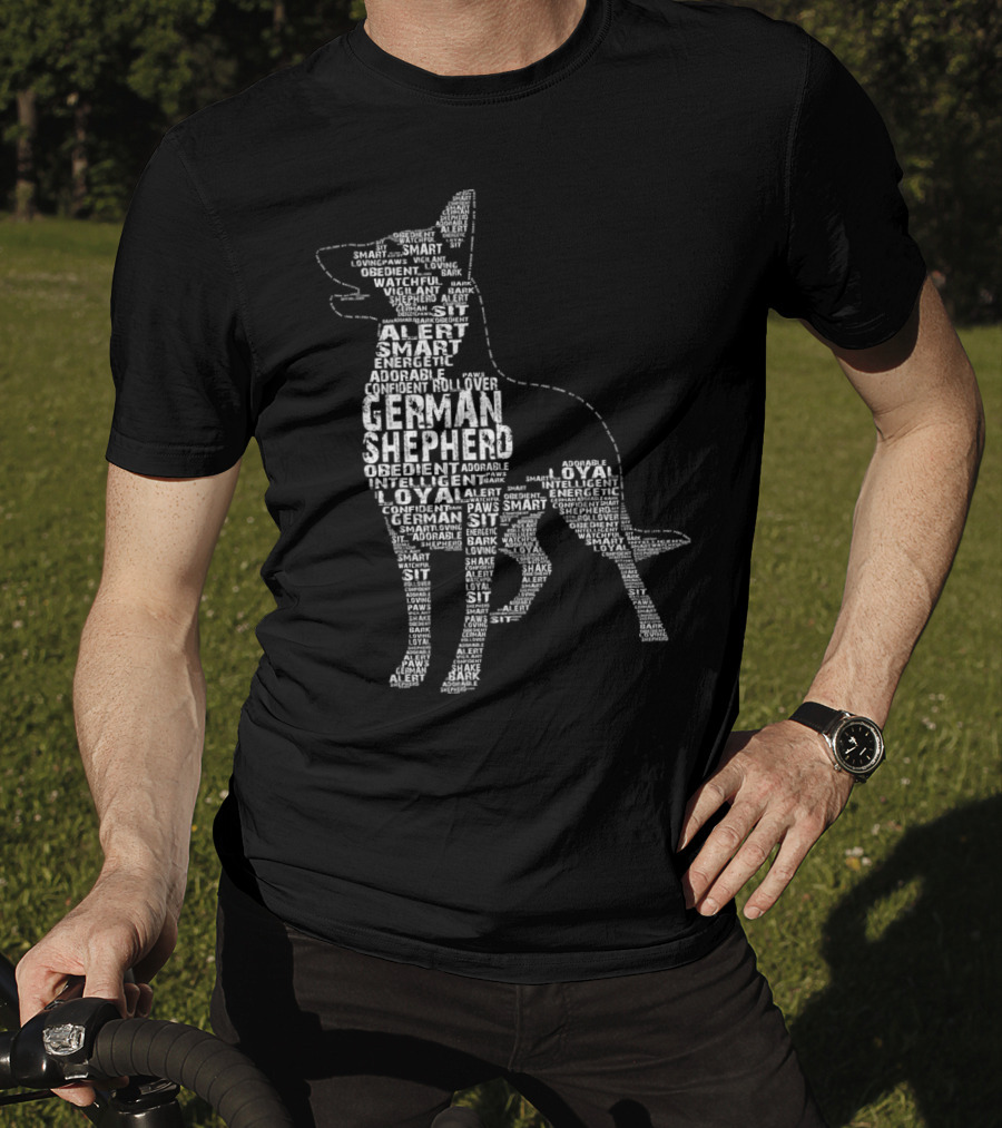 I Love My German Shepherd Dog Mom Alert Smart Loyal Obedient Energetic Confident T-Shirt