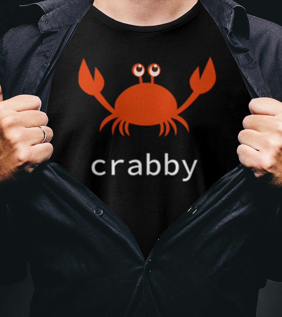 Crabby Red Crab With Googly Eyes T-Shirt