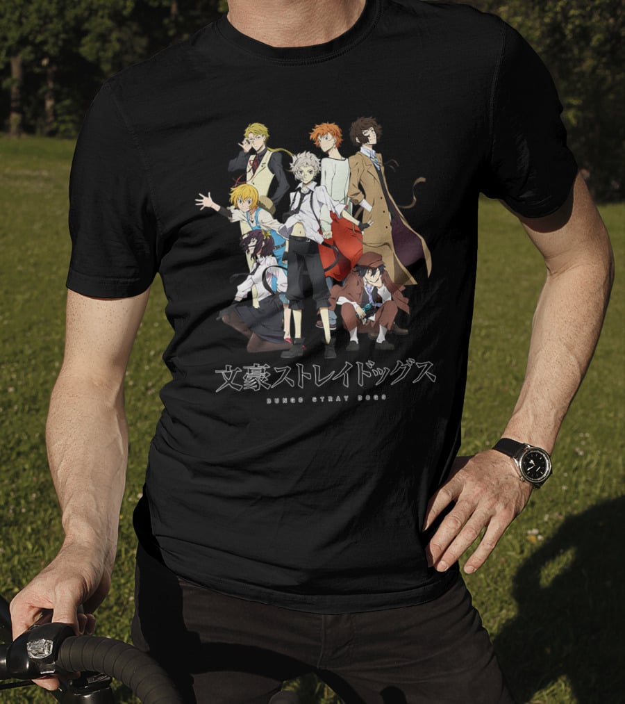 Bungo Stray Dogs Anime Characters Group T-Shirt
