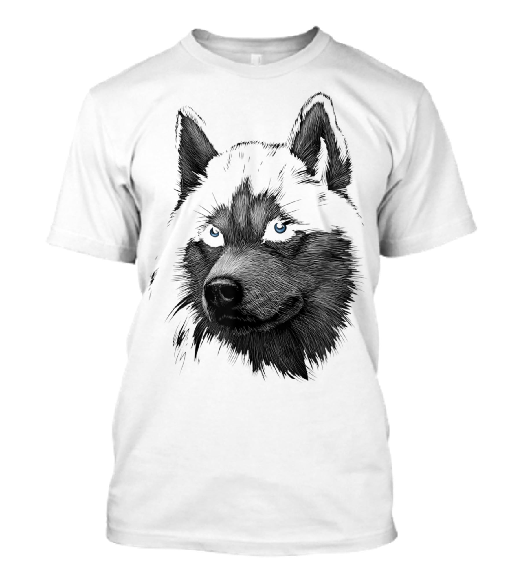Classic Blue-Eyed Siberian Husky Lover T-Shirt