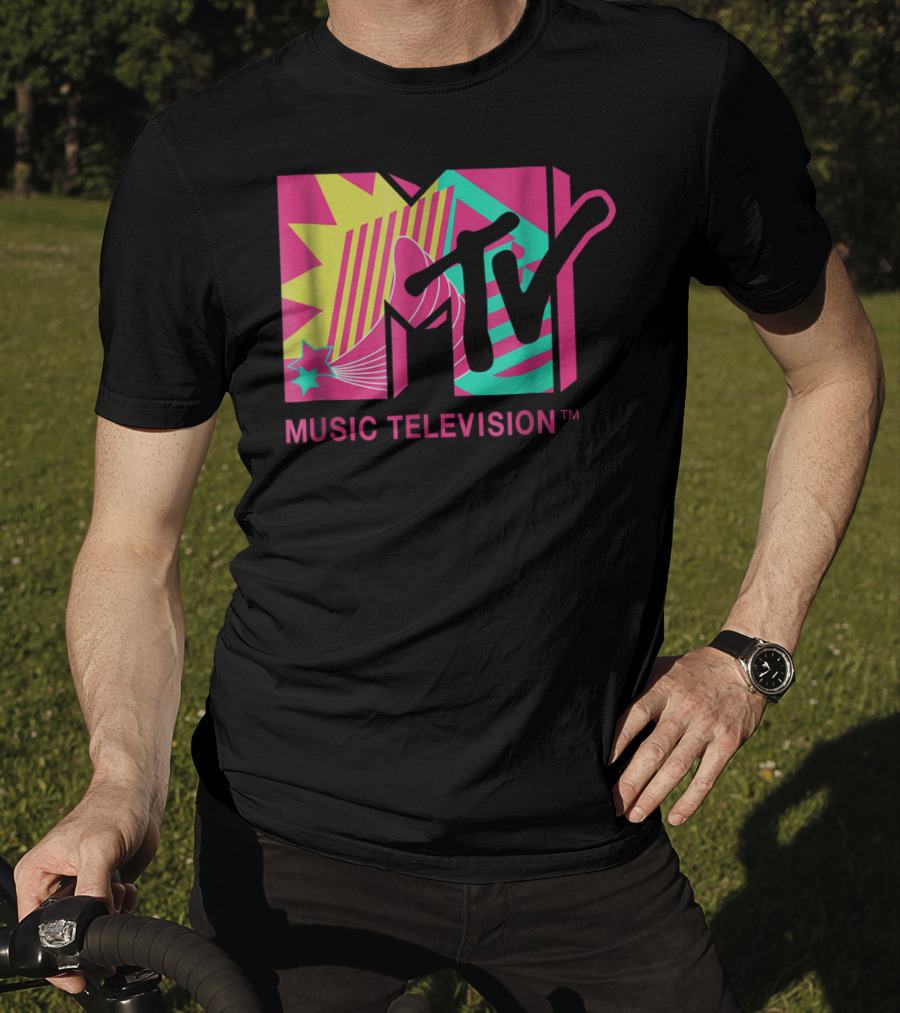 MTV Music Television Retro Pink And Teal T-Shirt
