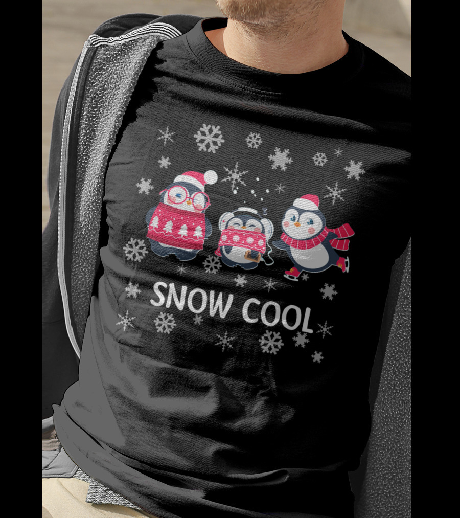 Snow Cool Cute Penguin Winter Fun T-Shirt