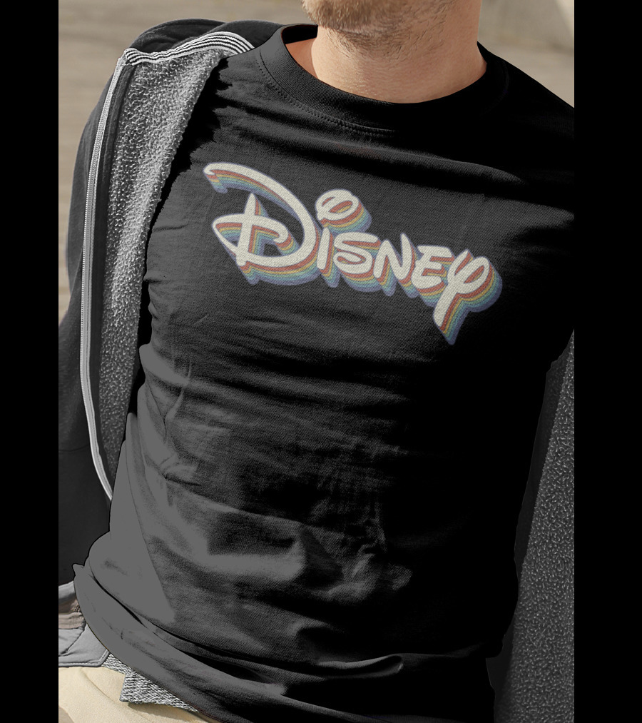 Disney Logo Retro Rainbow T-Shirt