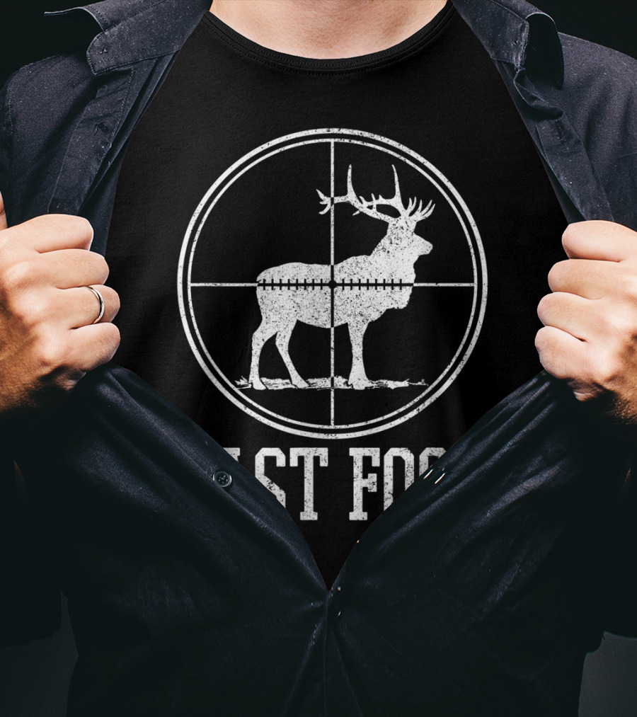 Fast Food Elk Hunting Funny Deer Hunter T-Shirt