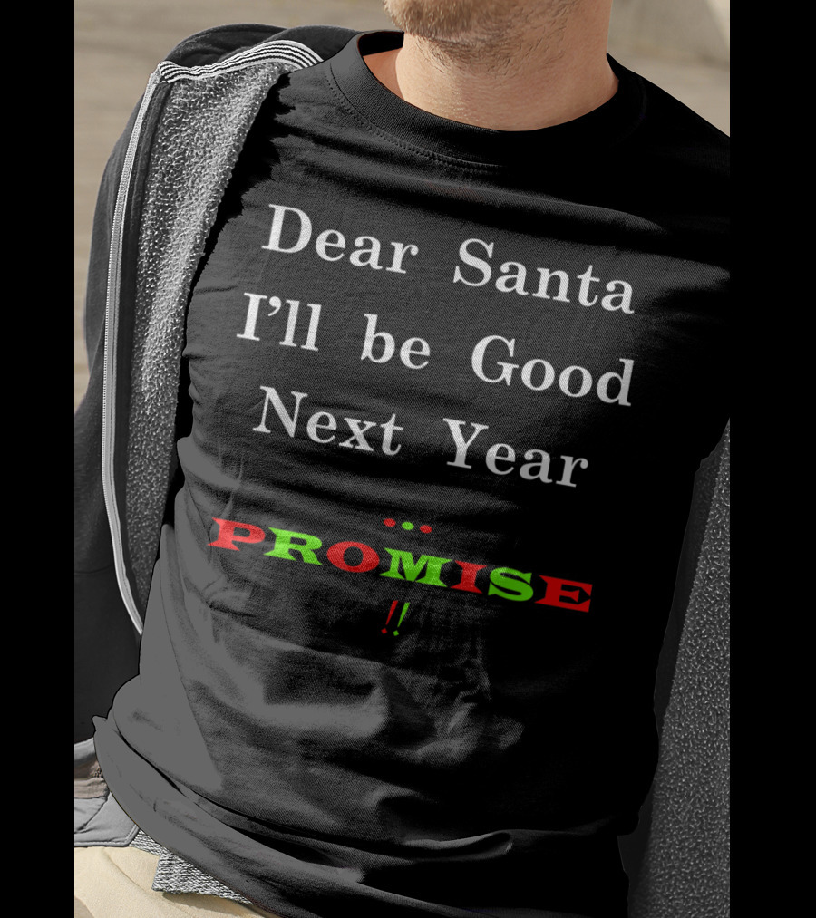 Dear Santa I'll Be Good Next Year Promise T-Shirt