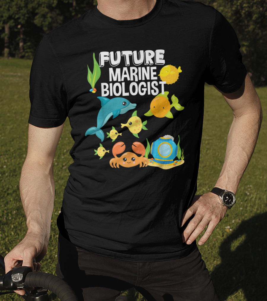 Future Marine Biologist Sea Lover Fish Sharks Ocean Adventure T-Shirt