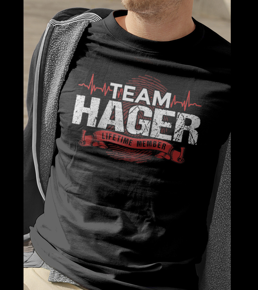 Team Hager Lifetime Member Dna Heartbeat 8D T-Shirt
