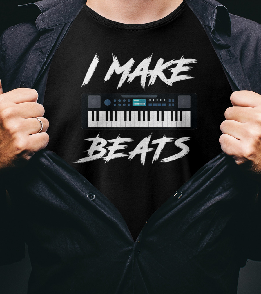 I Make Beats Keyboard DJ Audio Music Producer T-Shirt