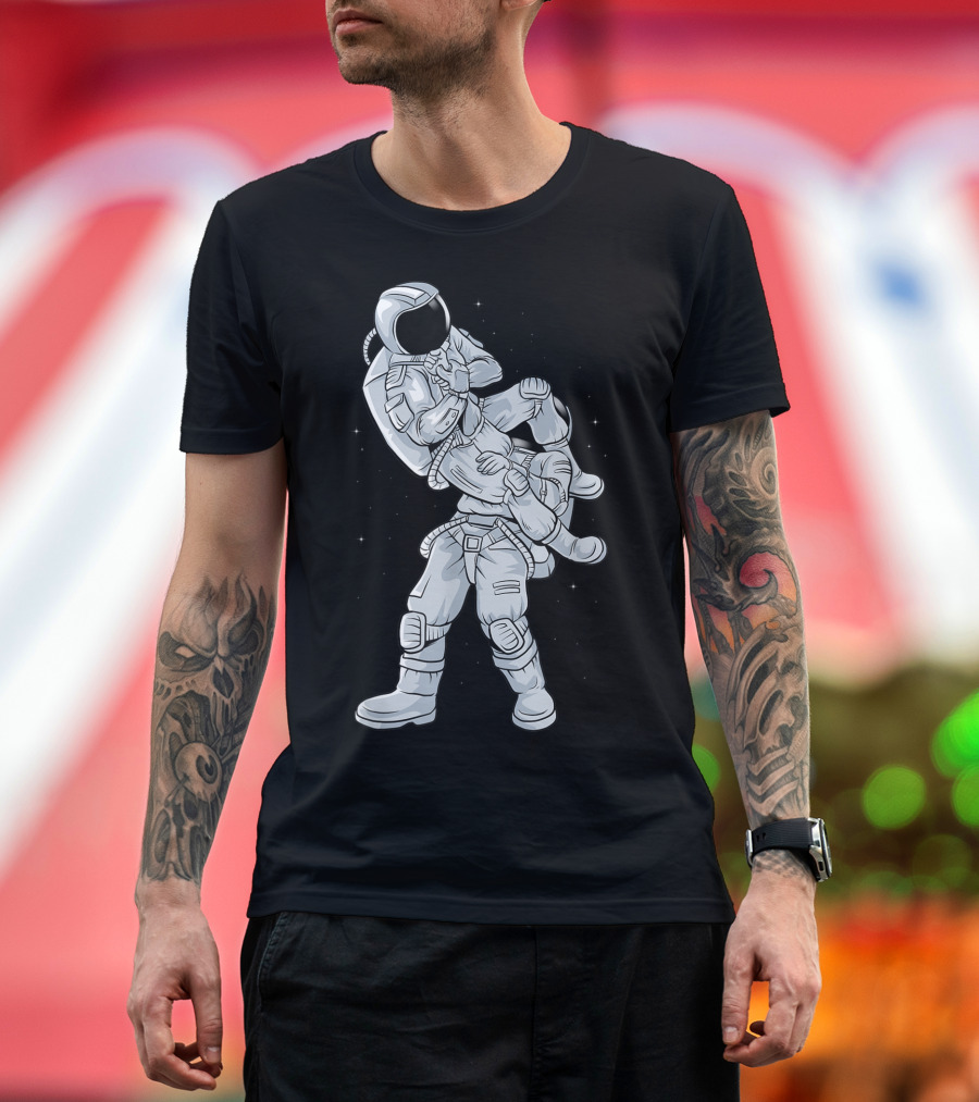 Galaxy Astronaut Armbar BJJ Jiujitsu Technique T-Shirt