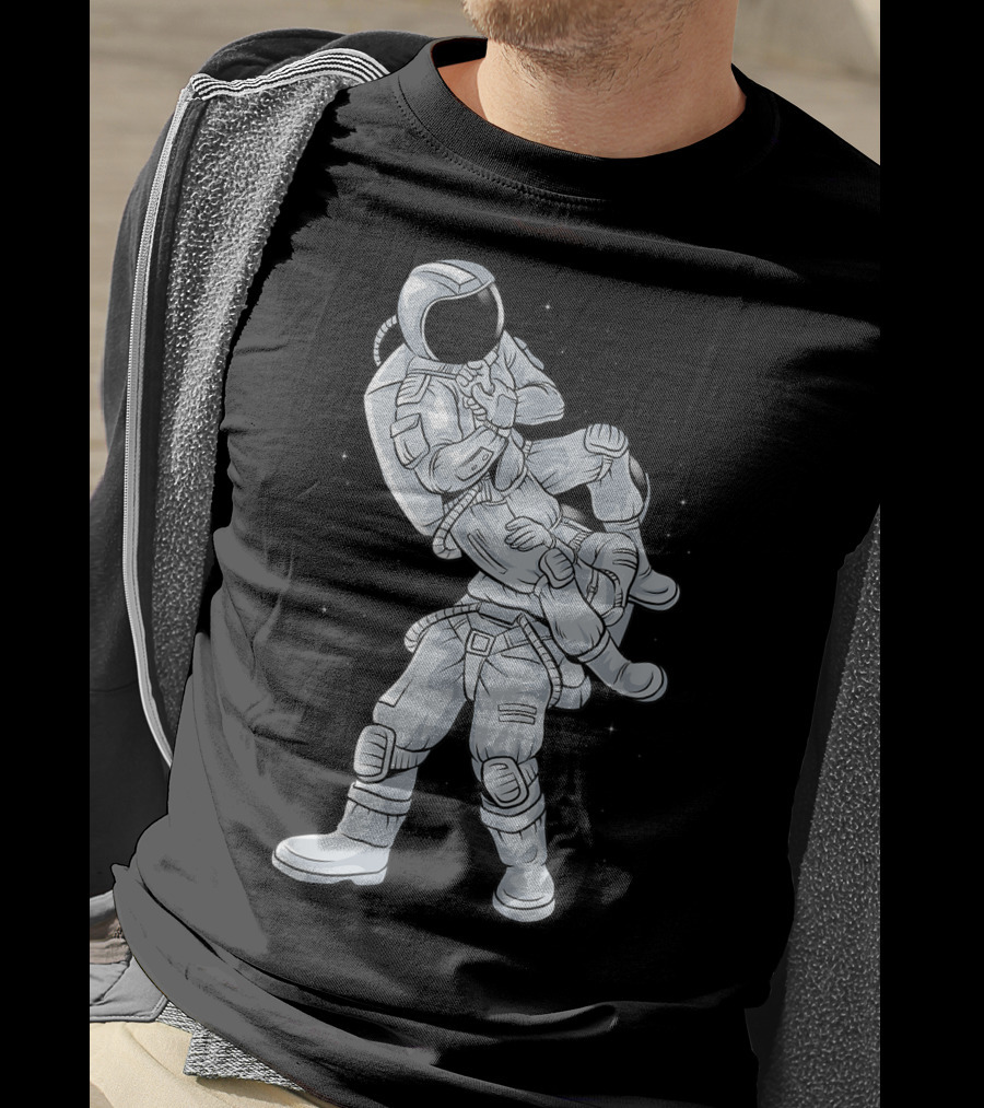 Galaxy Astronaut Armbar BJJ Jiujitsu Technique T-Shirt