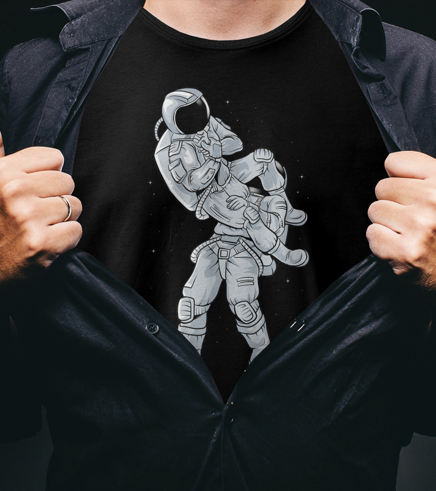 Galaxy Astronaut Armbar BJJ Jiujitsu Technique T-Shirt