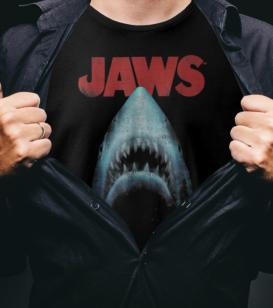 Jaws Classic Movie Shark Closeup T-Shirt