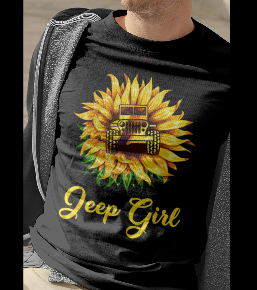 Jeep Girl Sunflower Adventure T-Shirt