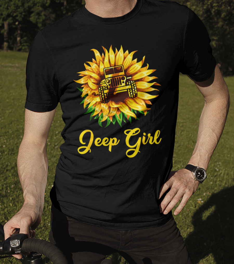 Jeep Girl Sunflower Adventure T-Shirt