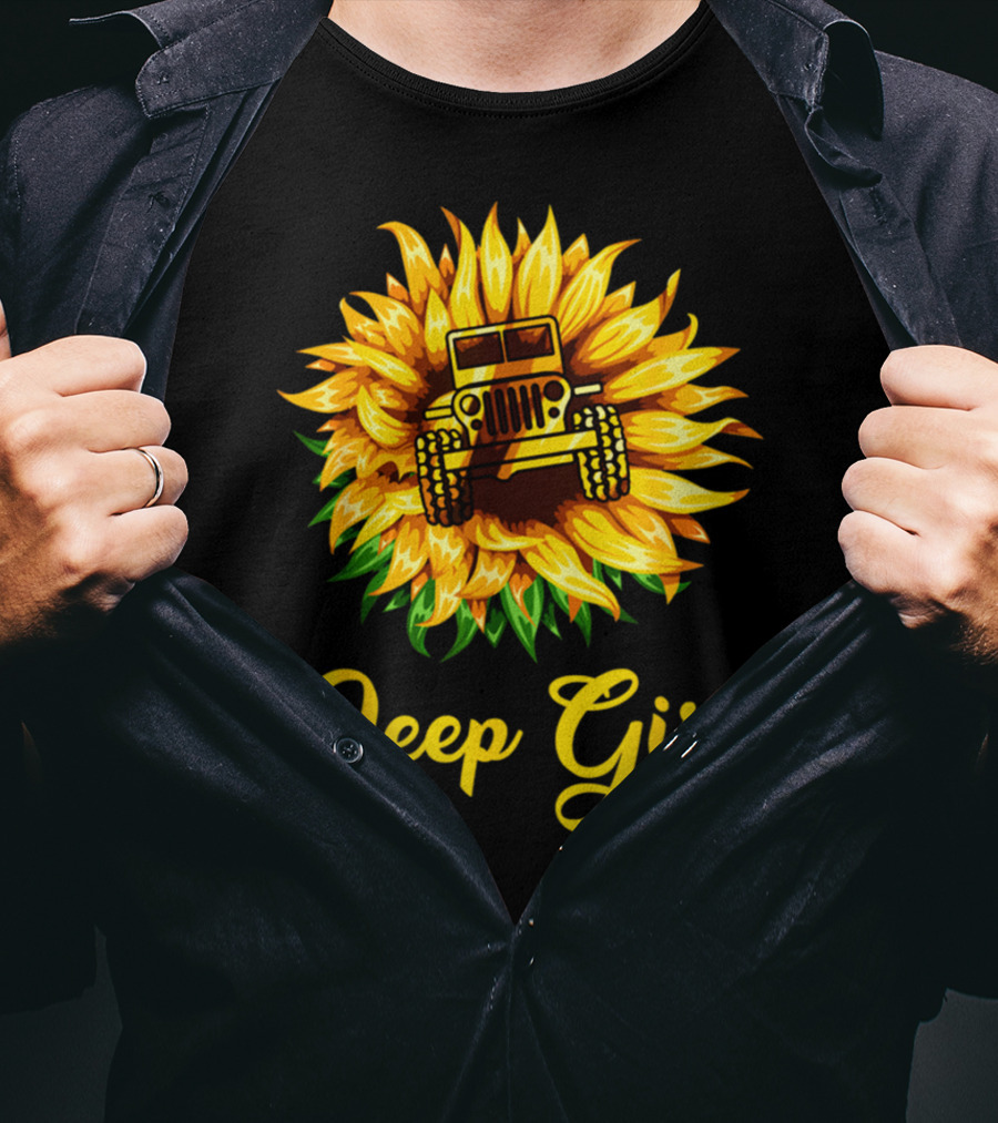 Jeep Girl Sunflower Adventure T-Shirt