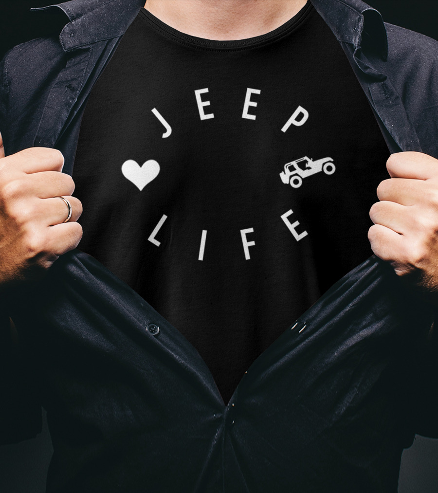 Jeep Life Heart Women's Jeep Wrangler Adventure T-Shirt