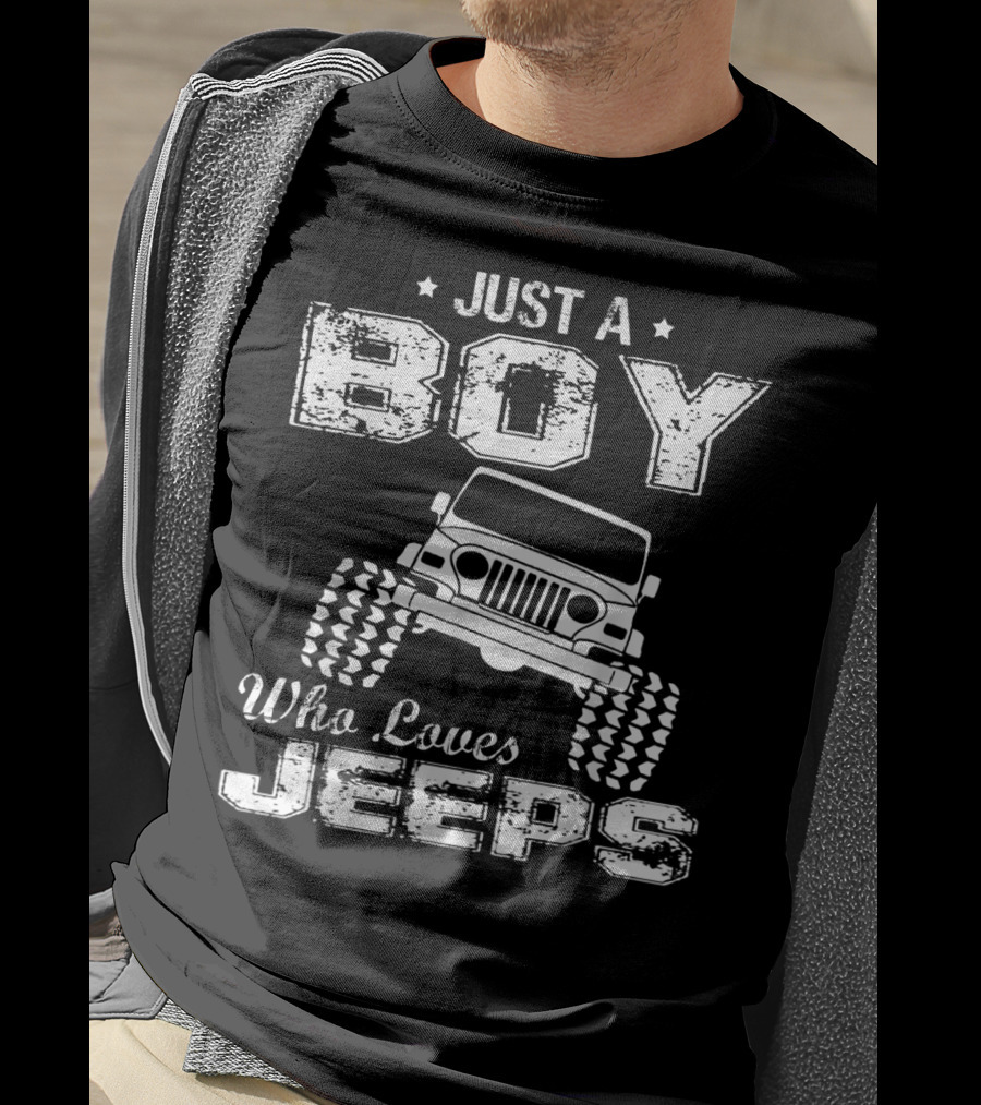 Just A Boy Who Loves Driving Jeeps T-Shirt