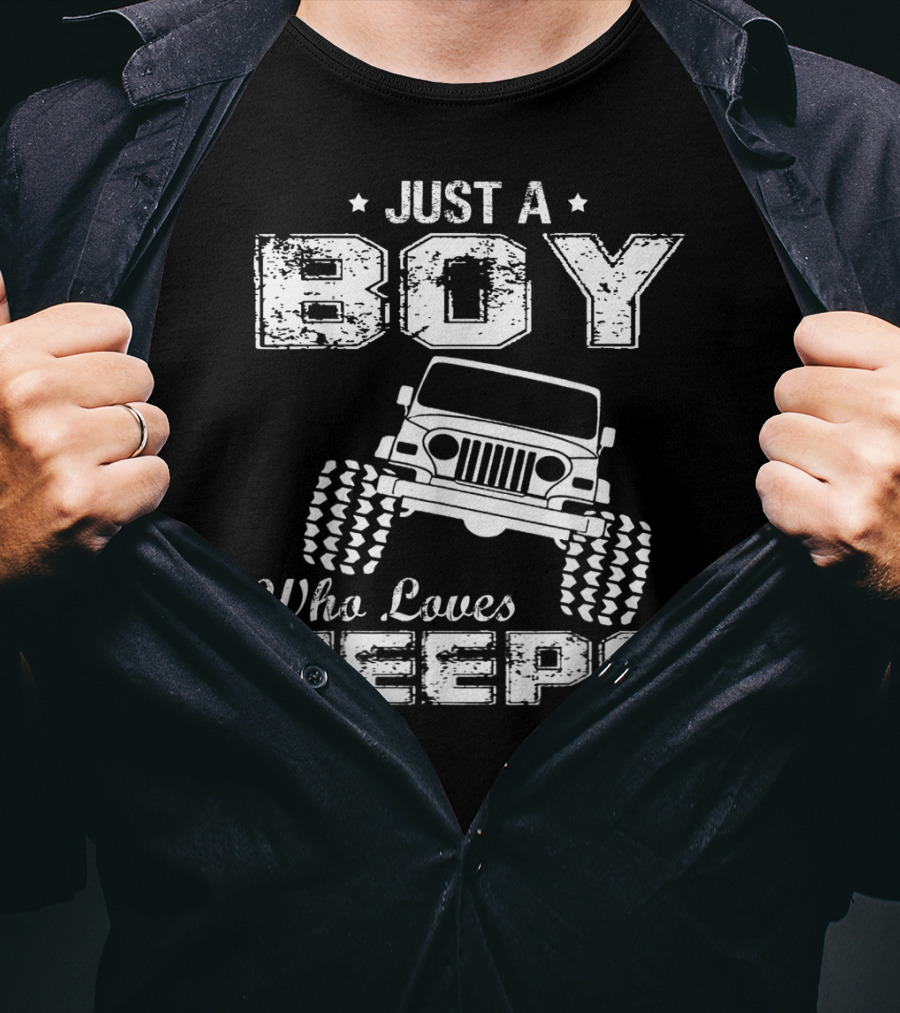 Just A Boy Who Loves Driving Jeeps T-Shirt