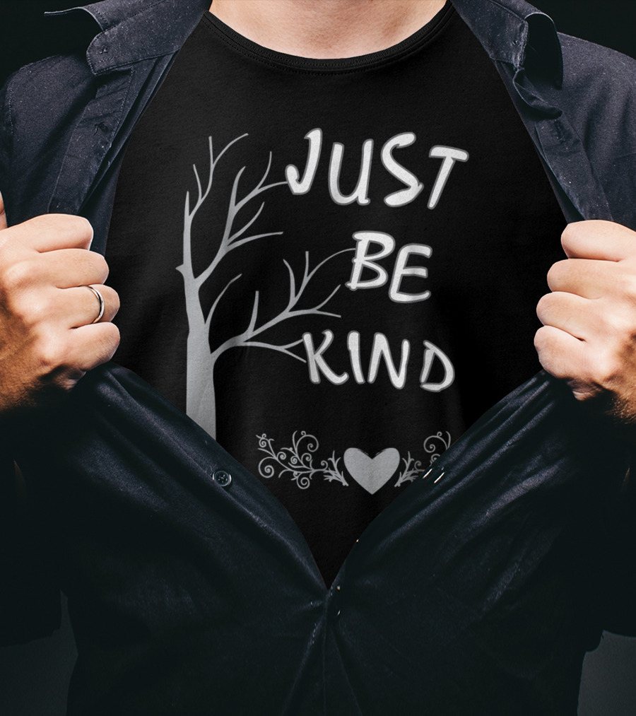 JUST BE KIND Tree Heart Flourish T-Shirt