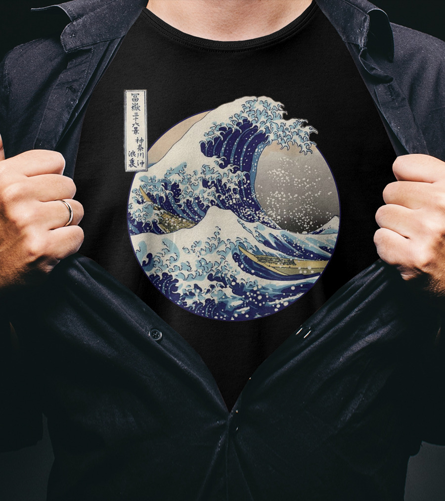 Kanagawa Japanese The Great Wave Off Kanagawa Classic Ukiyo-e T-Shirt