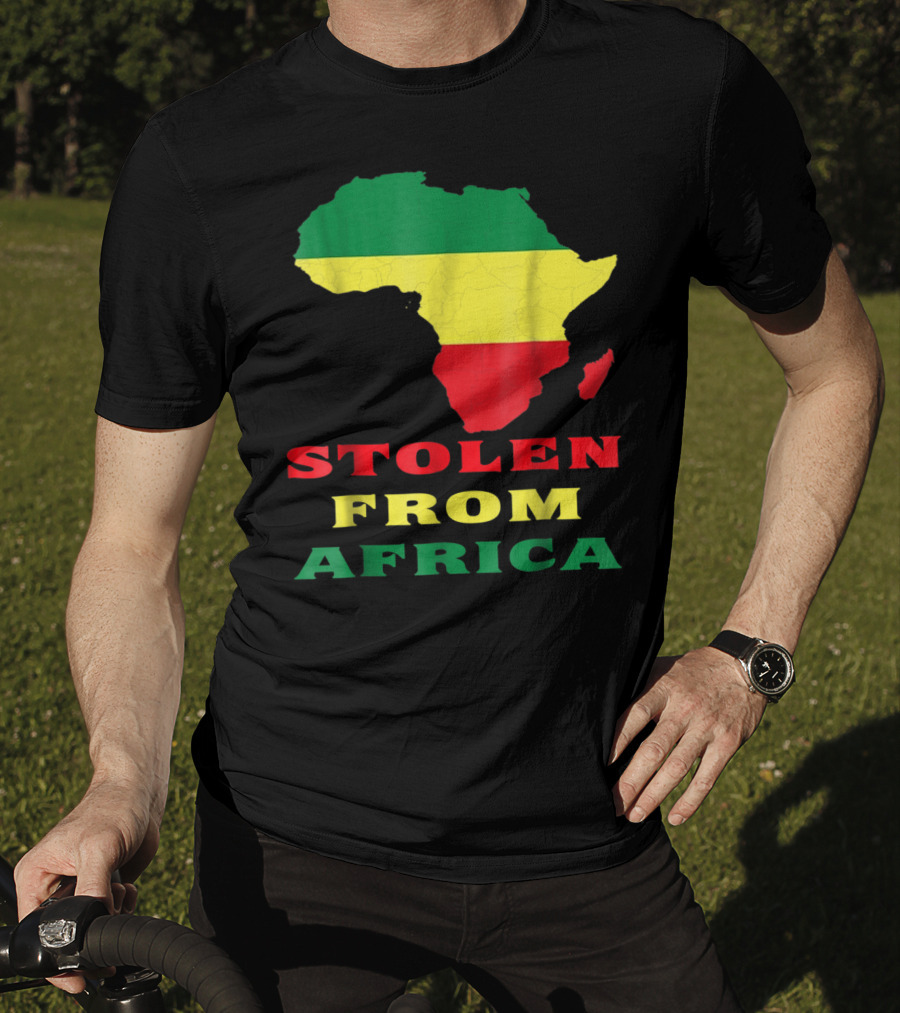 Stolen From Africa Flag Colors Map T-Shirt