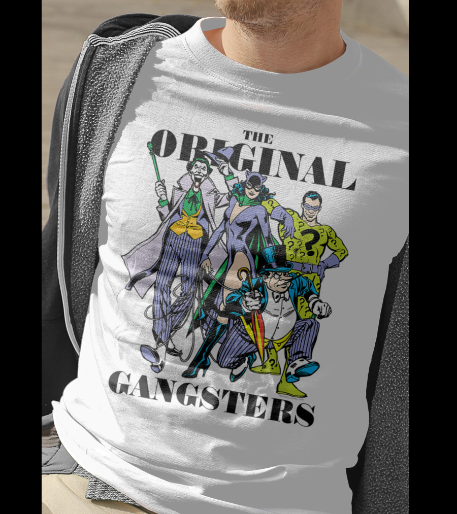 The Original Gangsters Batman Villains Joker Catwoman Riddler Penguin T-Shirt