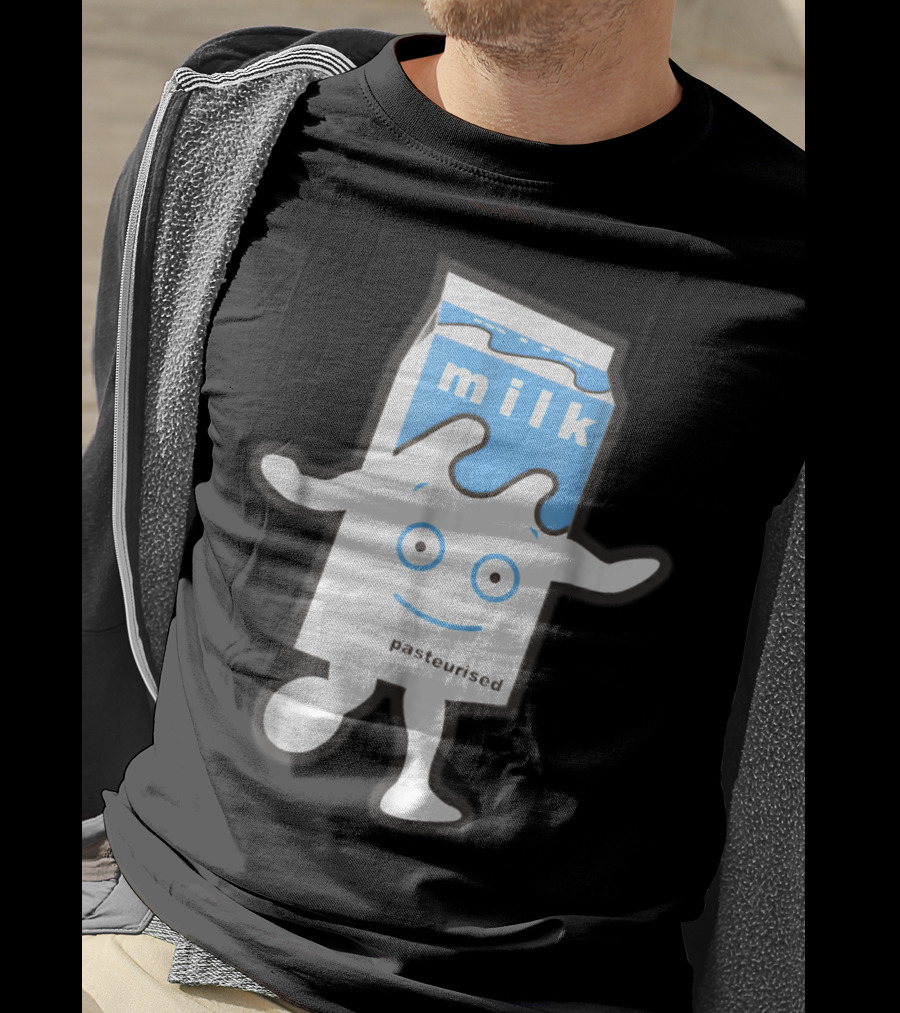 Blur Milky Milk Pasteurised Smiling Carton T-Shirt