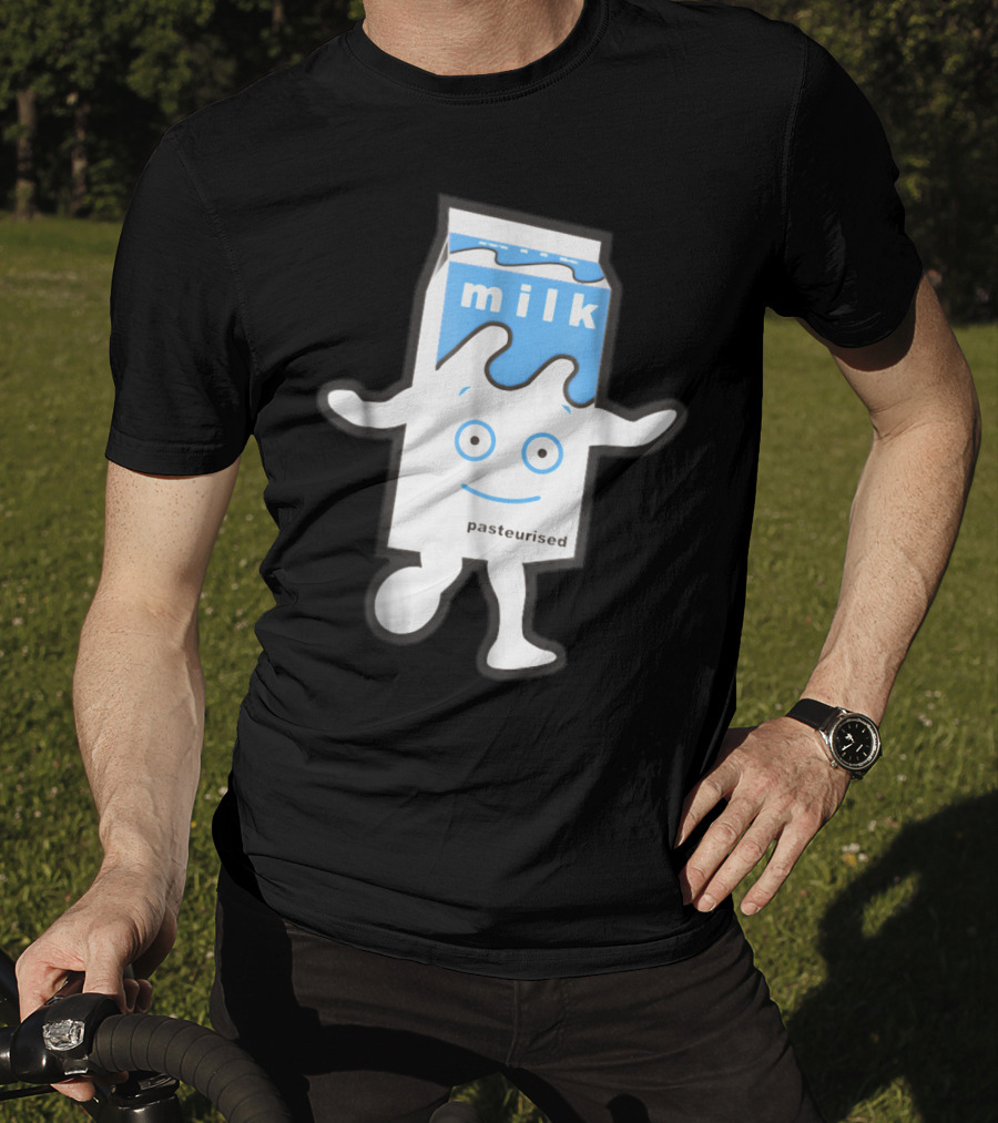 Blur Milky Milk Pasteurised Smiling Carton T-Shirt