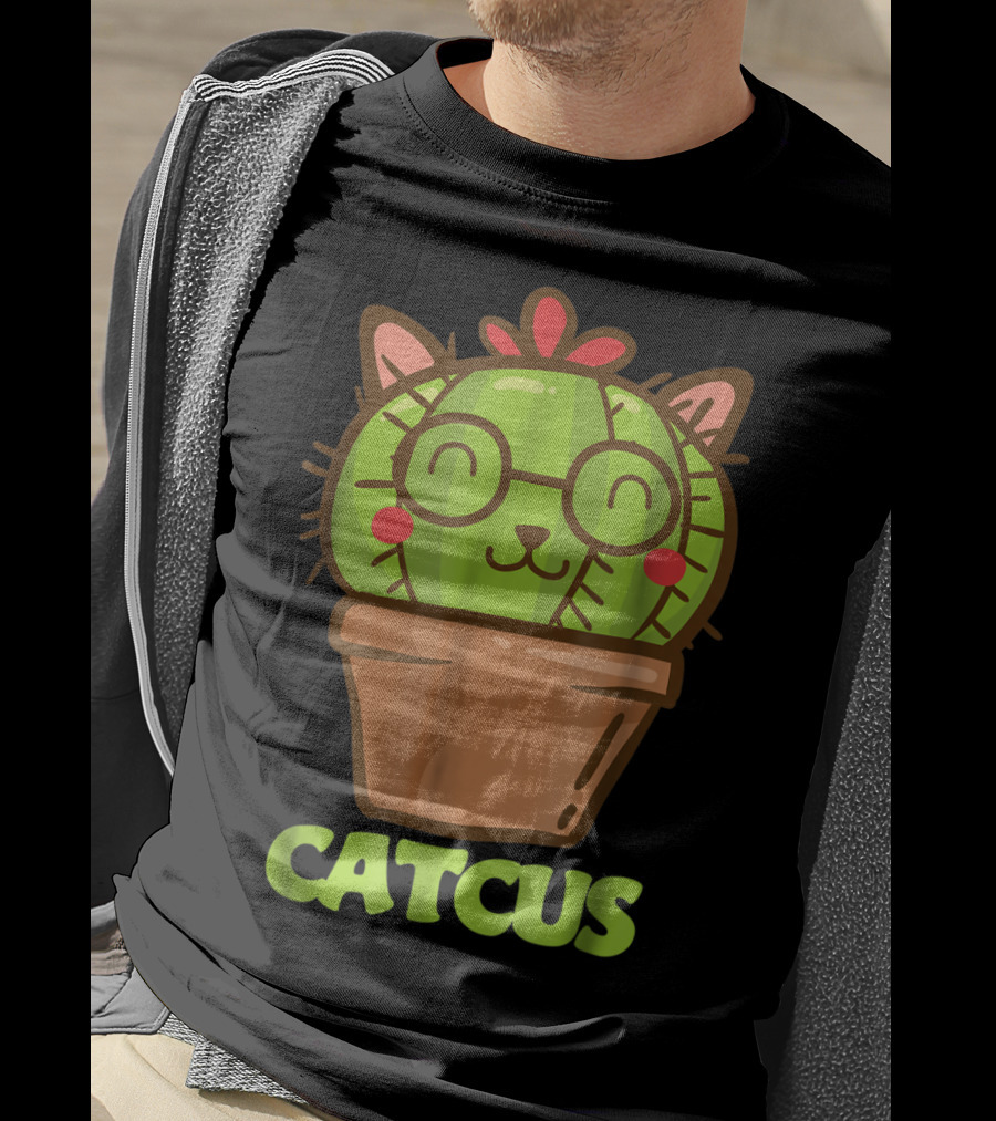 Catcus Cat Cactus Cat Humor Funny Cat Love T-Shirt