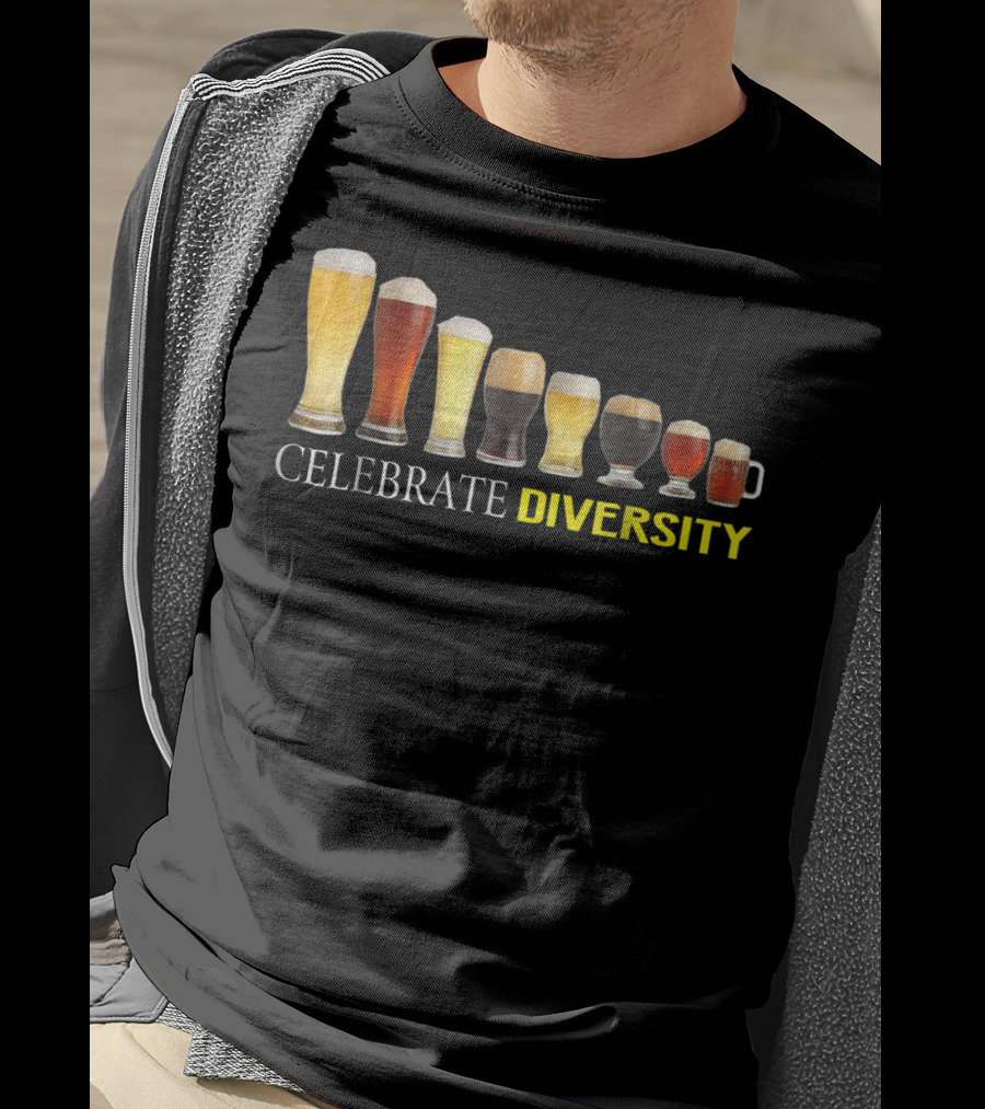 Celebrate Diversity Craft Beer Glasses Collection T-Shirt