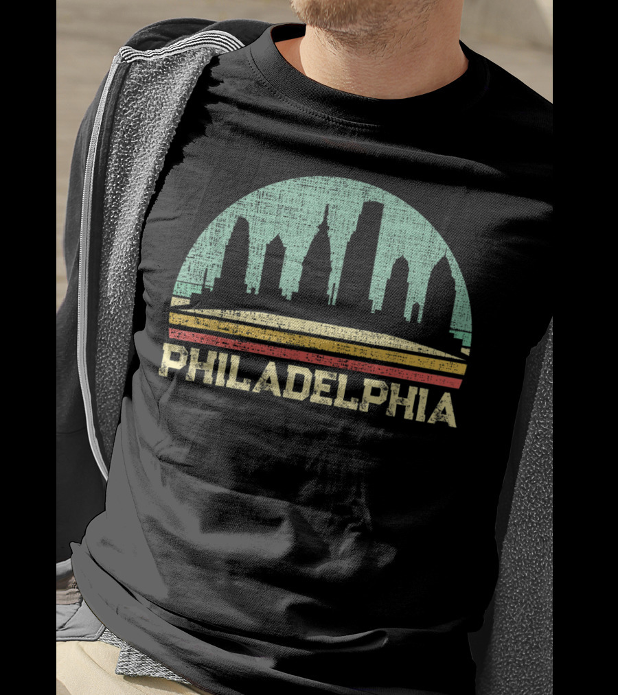 Classic Vintage Philadelphia City Skyline Pennsylvan T-Shirt